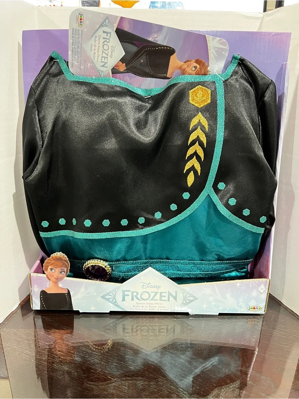 Disney Frozen 2 Queen Anna Dress Costume Dress Up Size 4-6X Girls Kids